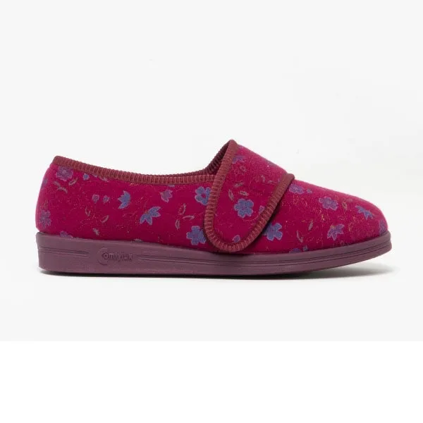 Womens Wide Fit Comfylux Sally Slippers