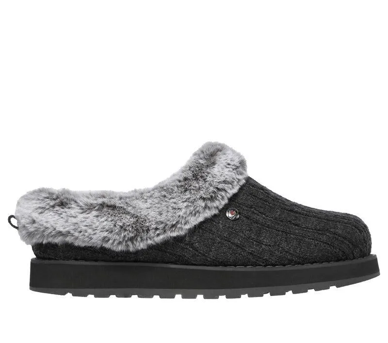 Womens Wide Fit Skechers Keepsakes Ice Angel Mule Slippers - Exclusive
