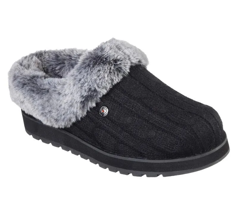 Womens Wide Fit Skechers Keepsakes Ice Angel Mule Slippers - Exclusive