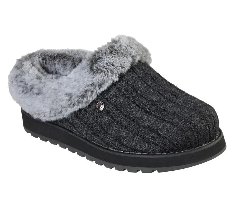 Womens Wide Fit Skechers Keepsakes Ice Angel Mule Slippers - Exclusive