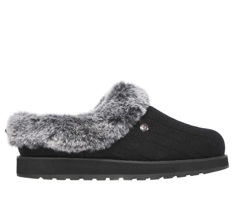 Womens Wide Fit Skechers Keepsakes Ice Angel Mule Slippers - Exclusive