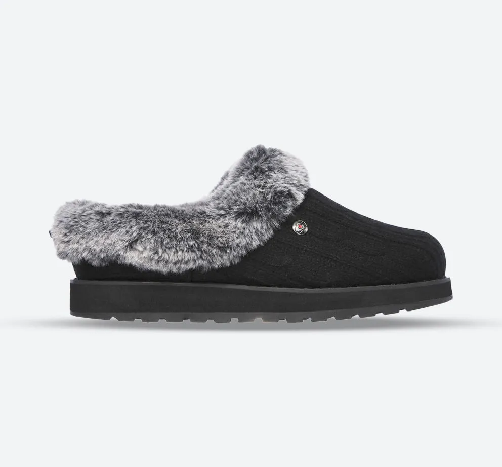 Womens Wide Fit Skechers Keepsakes Ice Angel Mule Slippers - Exclusive