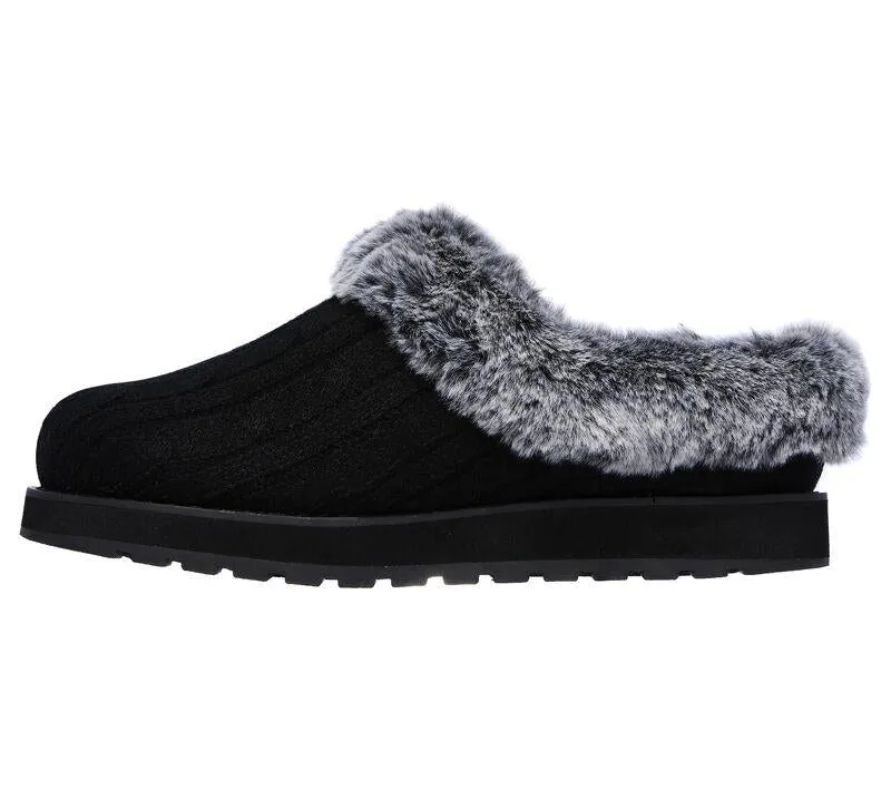 Womens Wide Fit Skechers Keepsakes Ice Angel Mule Slippers - Exclusive