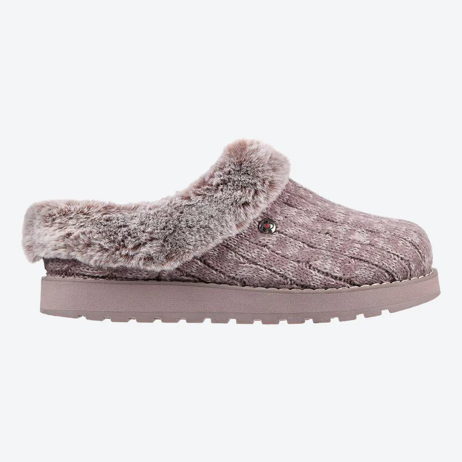 Womens Wide Fit Skechers Keepsakes Ice Angel Mule Slippers - Exclusive