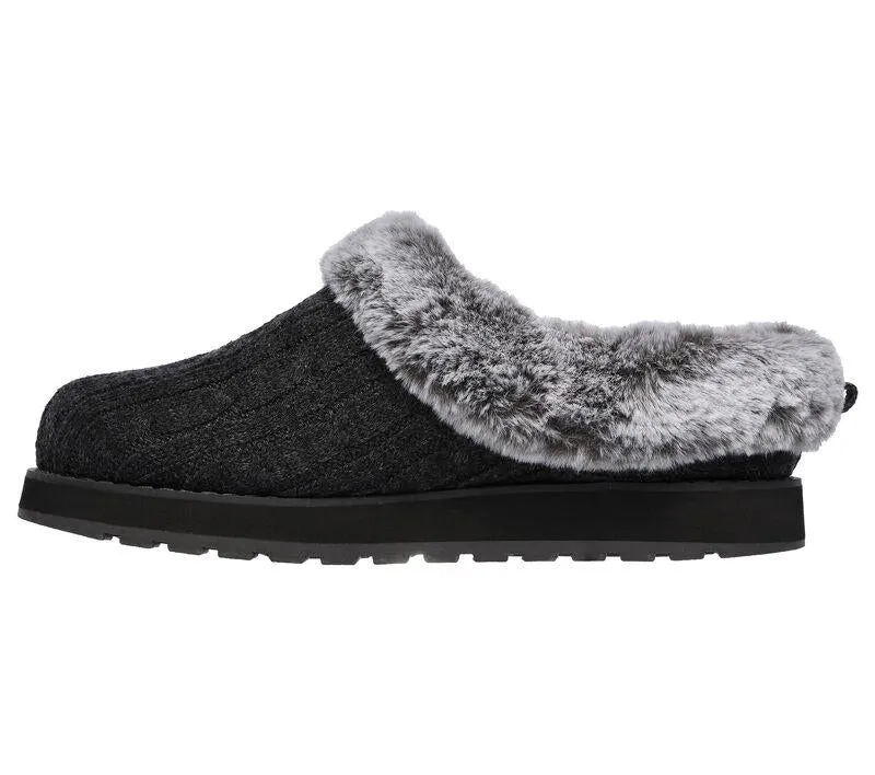 Womens Wide Fit Skechers Keepsakes Ice Angel Mule Slippers - Exclusive