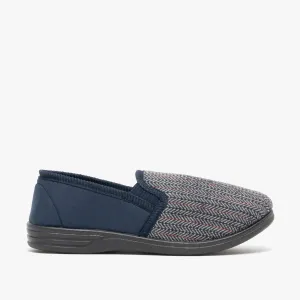 Zedzzz CHARLES Mens Full Slippers Navy